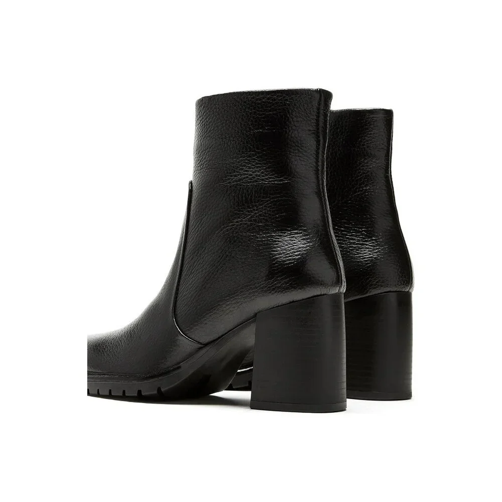 🆕 LA CANADIENNE Livon City Dry Waterproof Platform Leather Bootie 9 Black